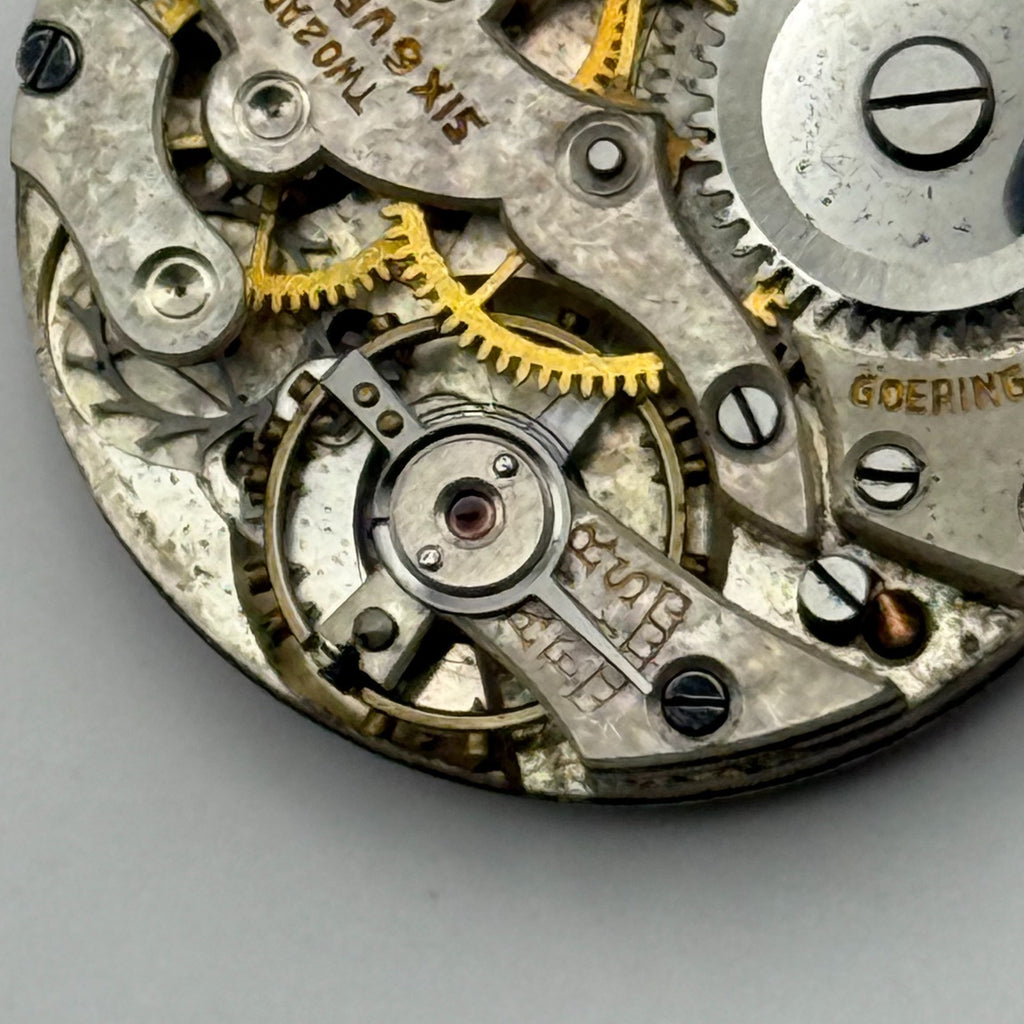 AS Watch Movement Cabochon Crown A. Schild 6 Jewels Swiss Parts Repair 23.4mm