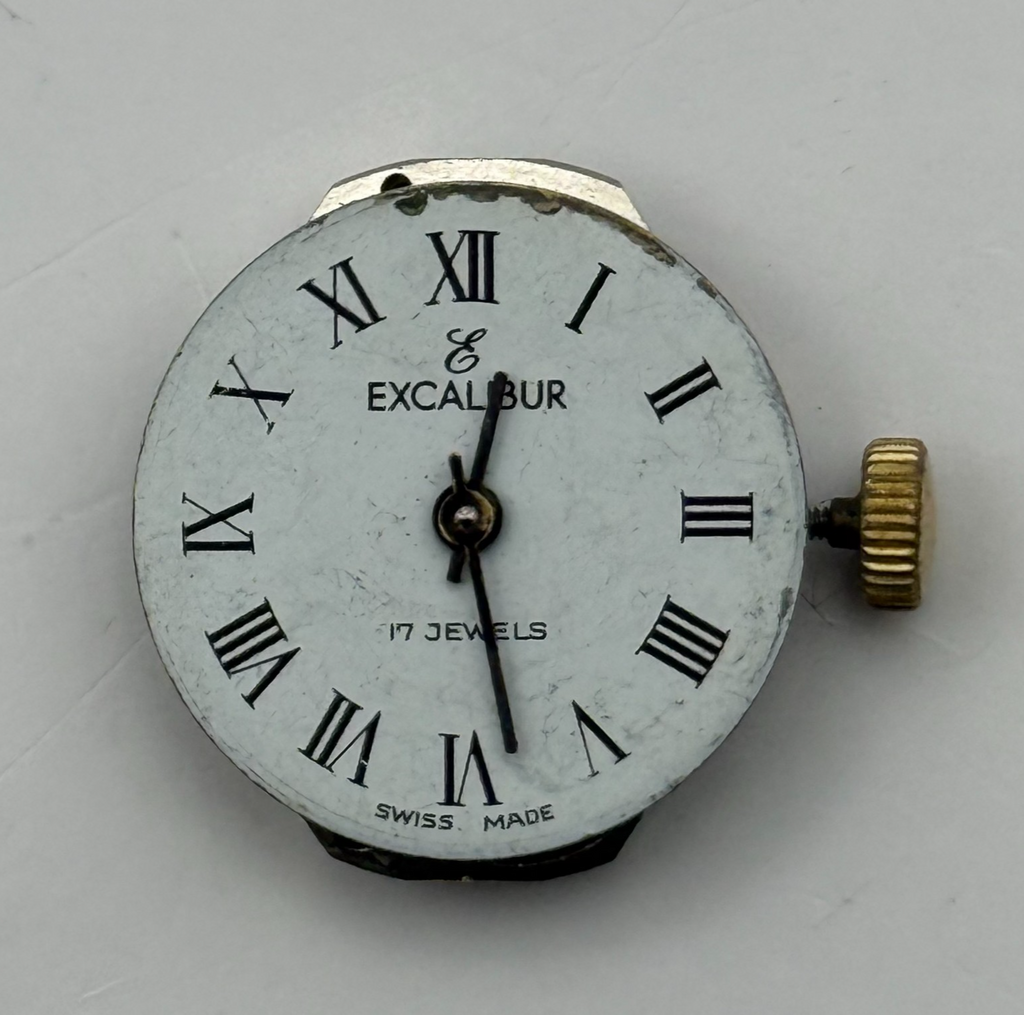 FHF ST 69N Watch Movement Excalibur 17 Jewels Swiss Ladies Parts Repair 15.3mm