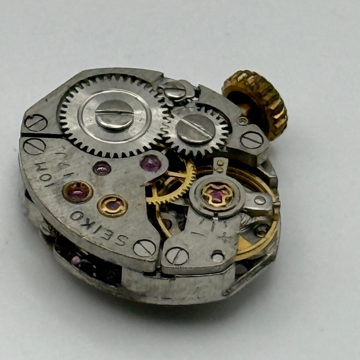 Seiko 10M Watch Movement Diashock 17 Jewels Ladies Vintage Parts Repair 15.7mm