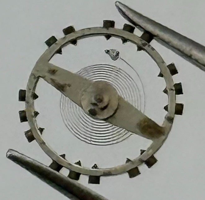 AS 1051 Balance Wheel Complete And Spring 5¼’’’ 34 M Watch Movement Parts NOS