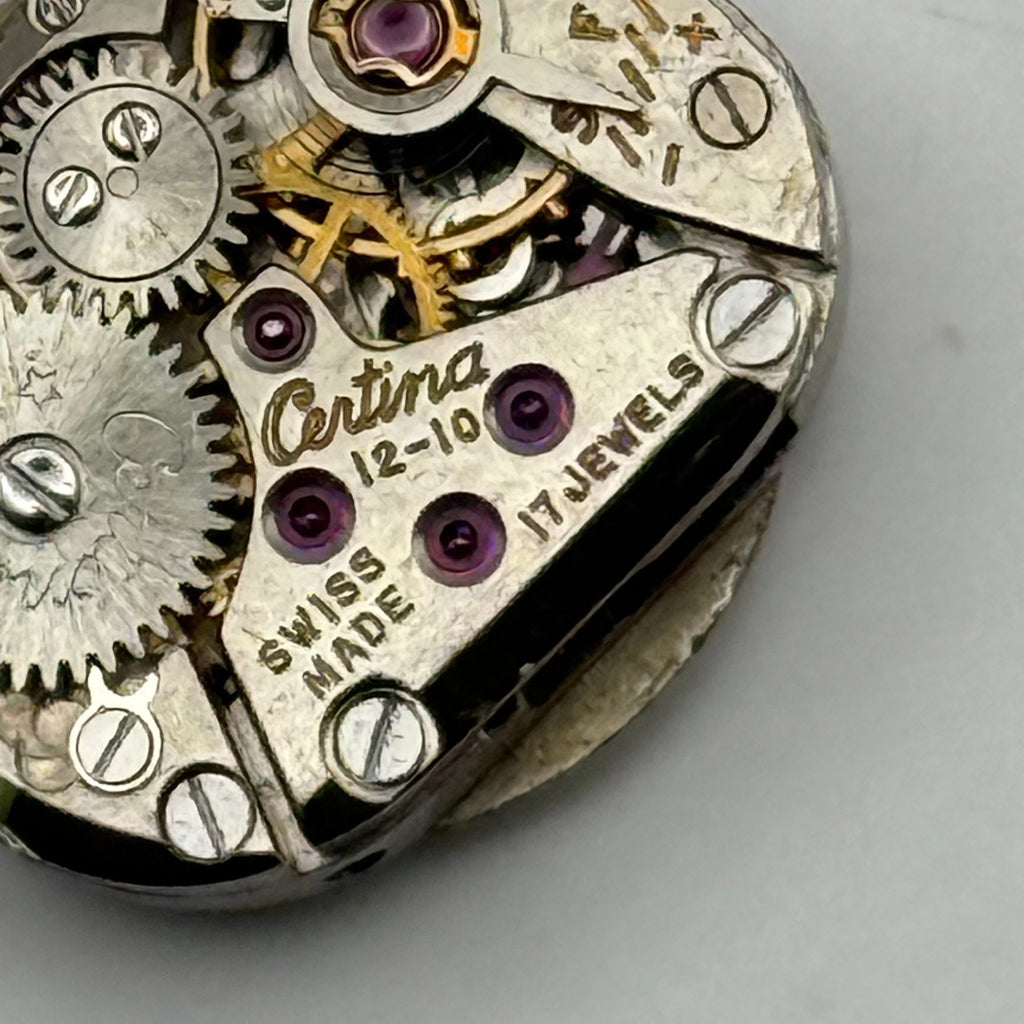 Certina 12-10 Watch Movement Running 17 Jewels Swiss Manual Wind Parts 12.1mm