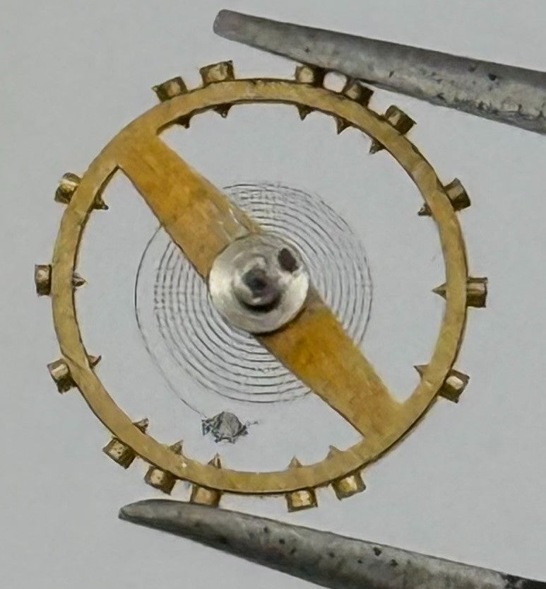 Bauer Balance Wheel Complete And Spring 5¼’’’ Progress Watch Movement Parts NOS