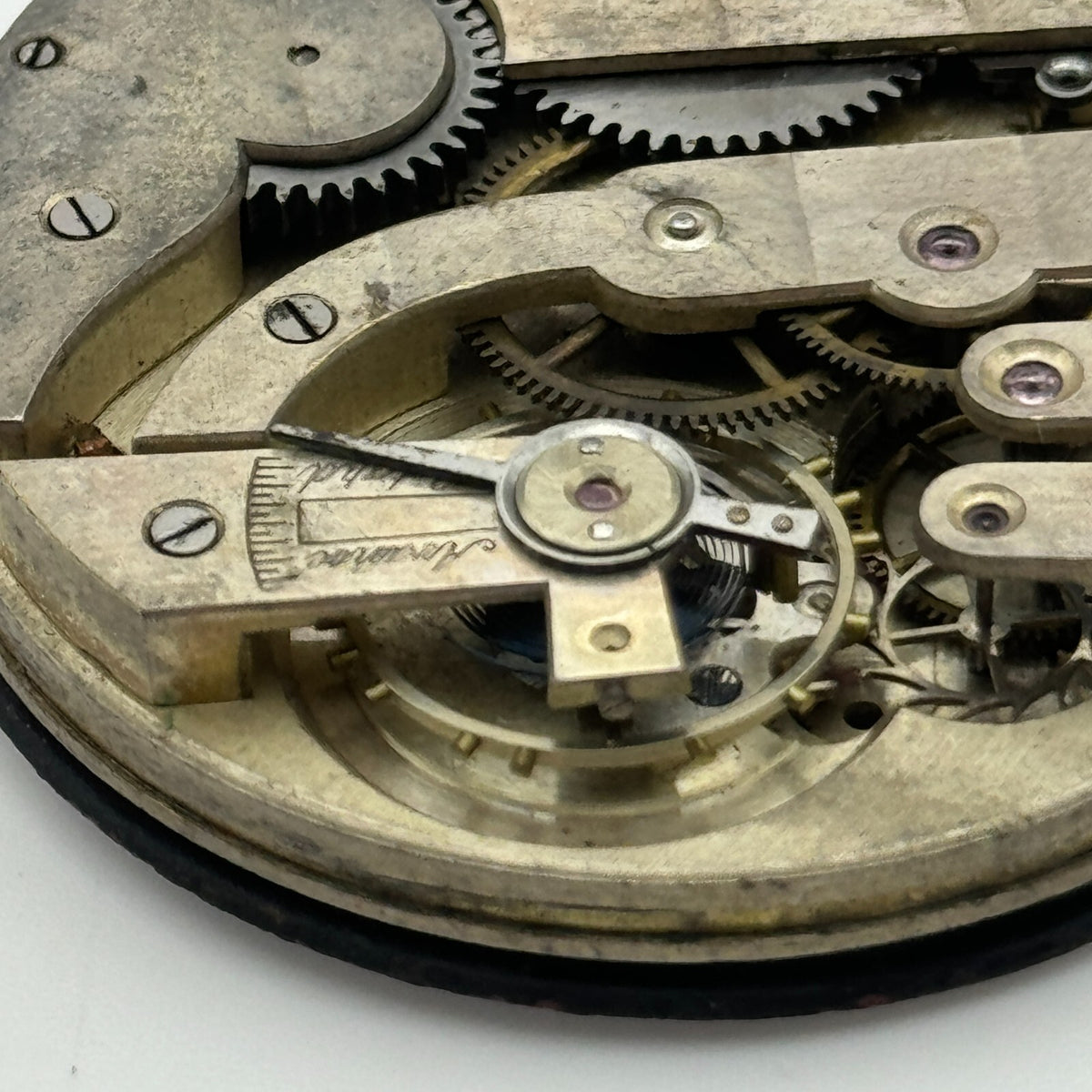 Unidentified Open Face Swiss Balance Ok Pocket Watch Movement Parts 42.5mm