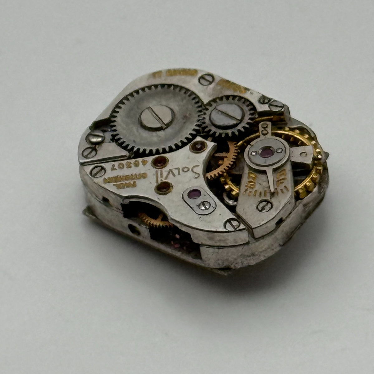 Solvil Watch Movement Paul Didisheim 17J Swiss Manual Wind Parts Repair 12.1mm