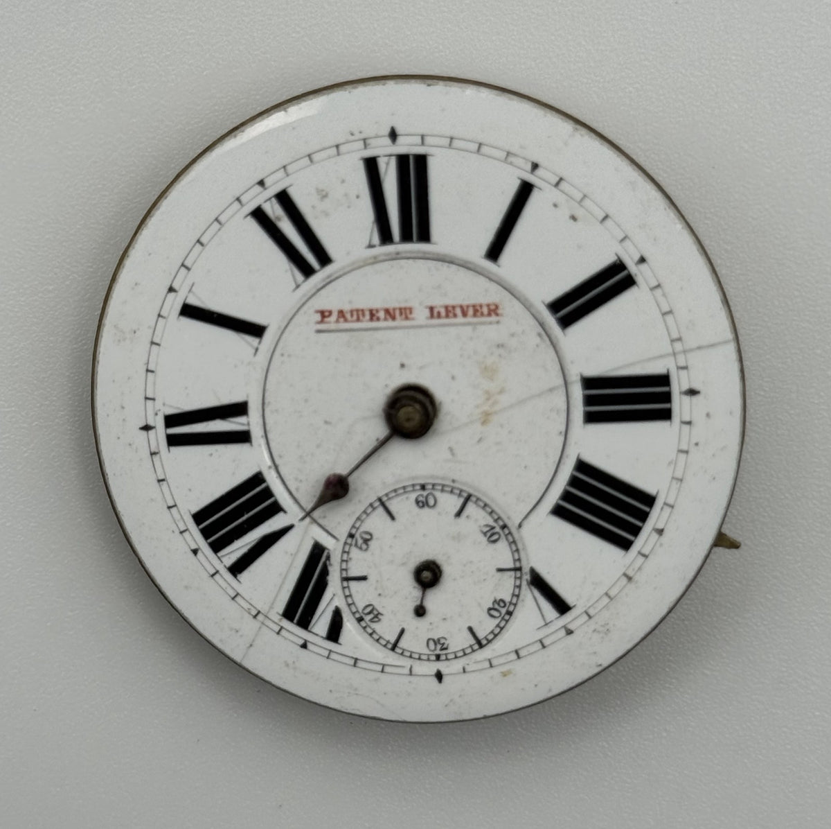 Compensation Balance Pocket Watch Movement - Patent Lever -Parts / Repair 42.8mm