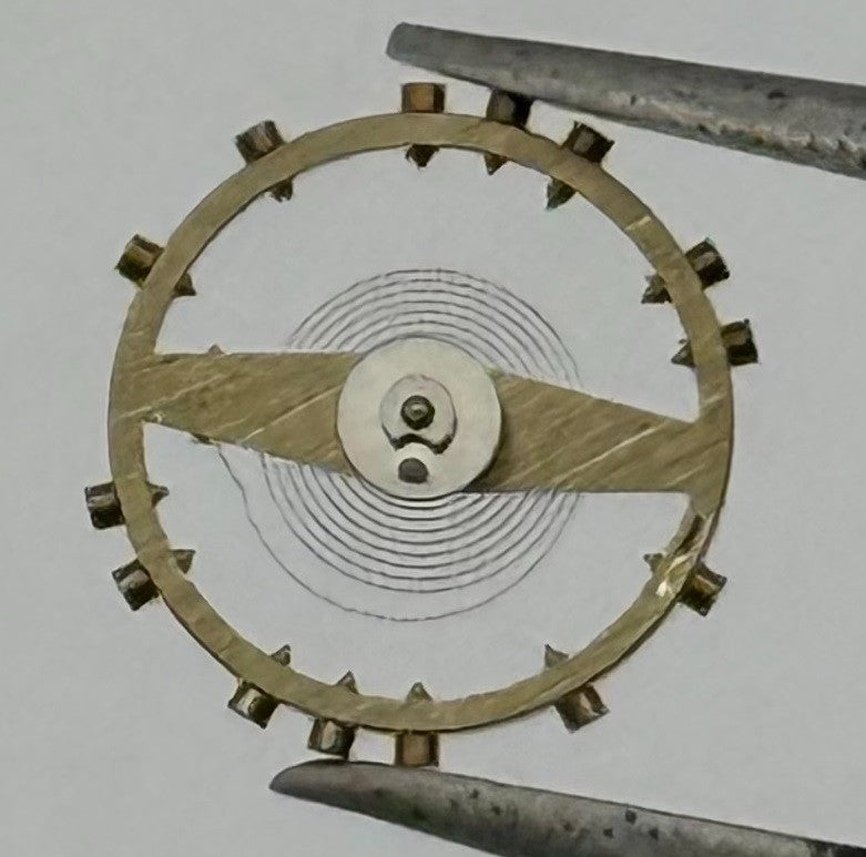 Derby 40 Balance Wheel Complete And Spring 8¾’’’  102 M Watch Movement Parts NOS