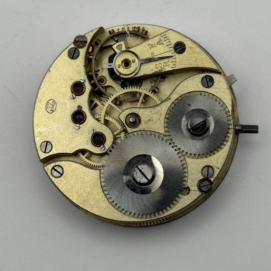 IWC Peerless Pocket Watch Movement Open Face High Grade S&Co Parts 39.7mm