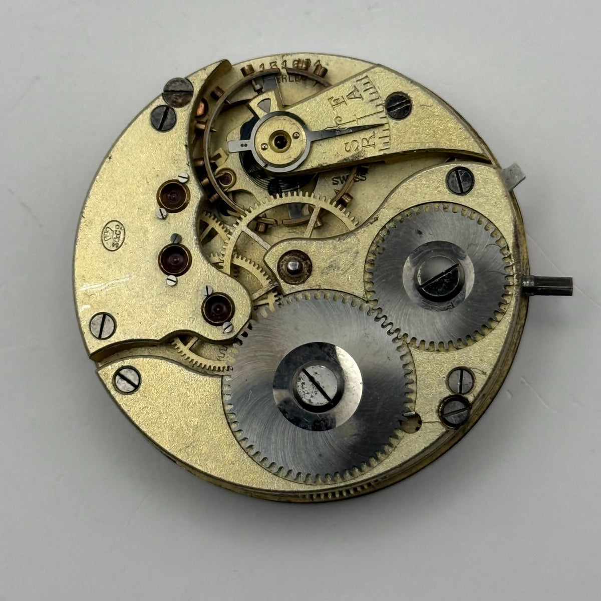 IWC Peerless Pocket Watch Movement Open Face High Grade S&Co Parts 39.7mm