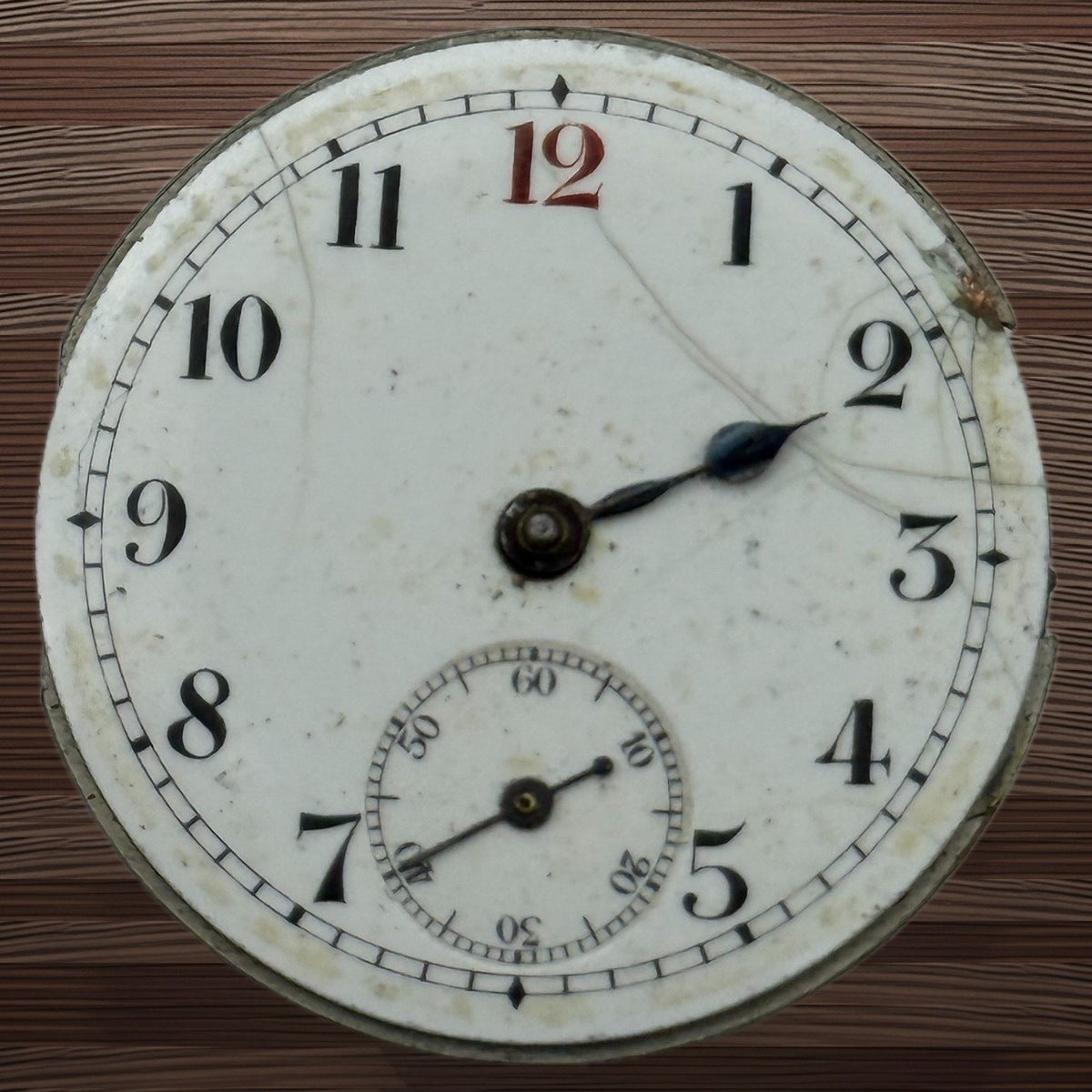 15 Jewels Trench Watch Movement - For Parts / Repair - 28.6mm