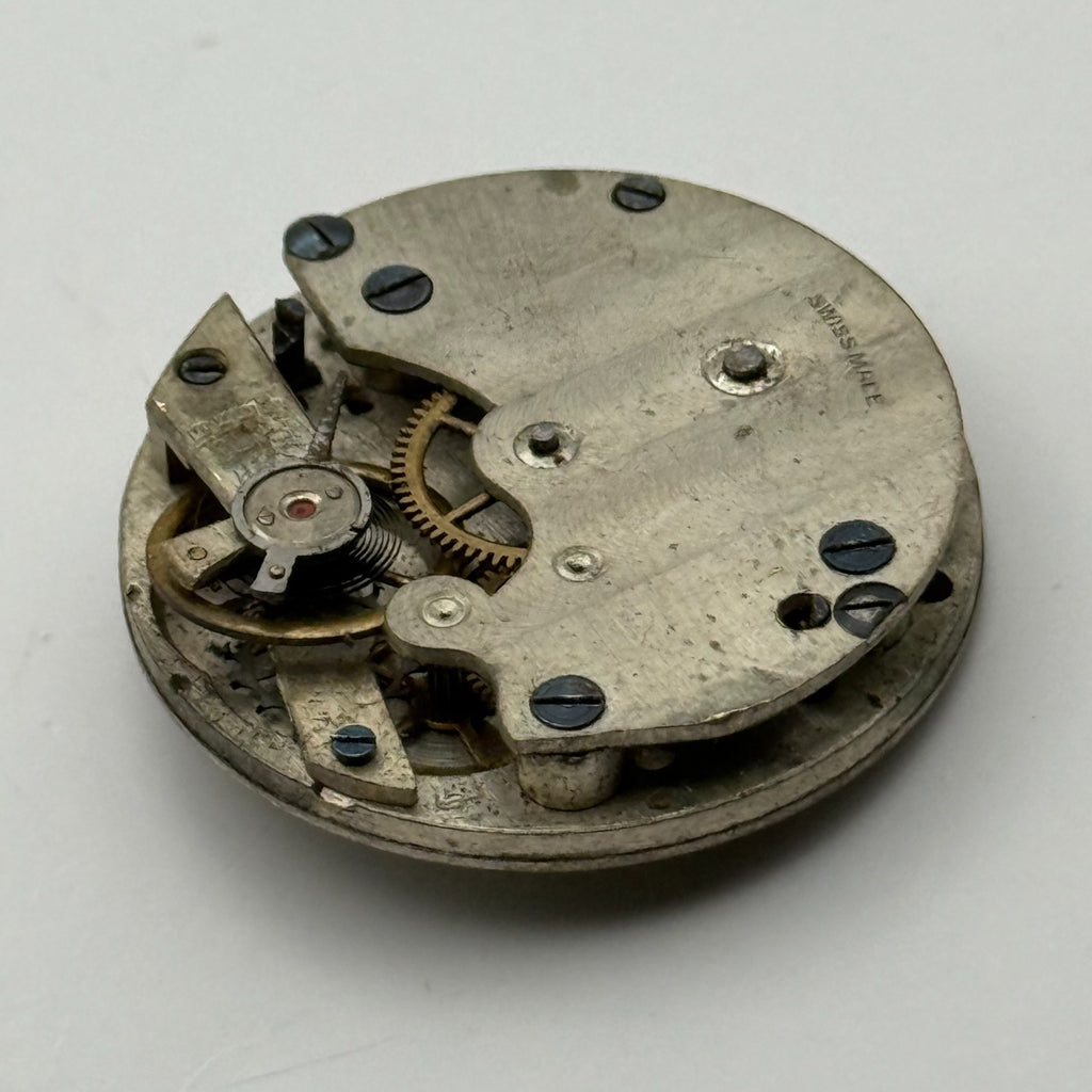 Unidentified Watch Movement Swiss Manual Wind Vintage Parts Repair 28.2mm
