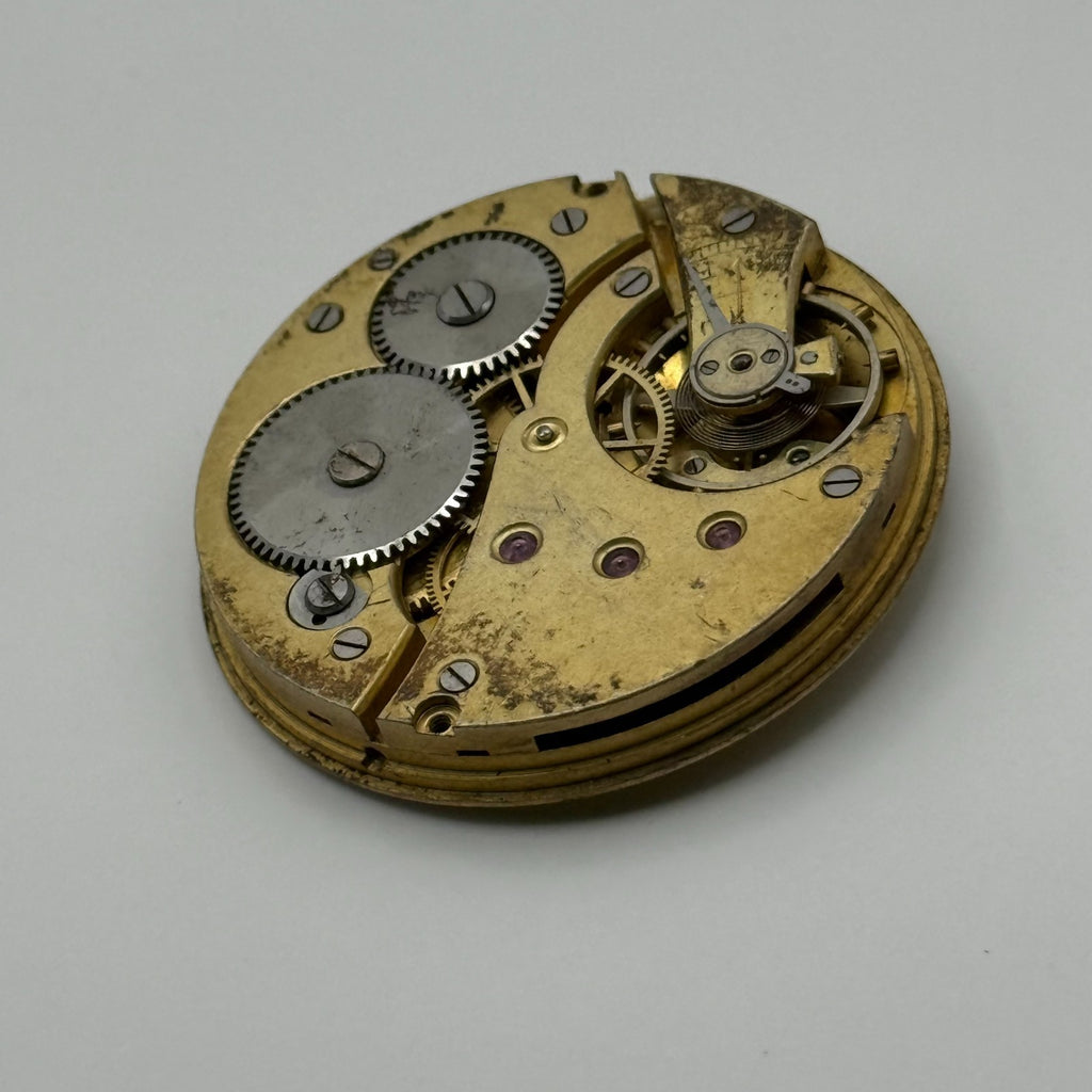 Swiss Lever Pocket Watch Movement - Unidentified - Parts / Repair 42.3mm