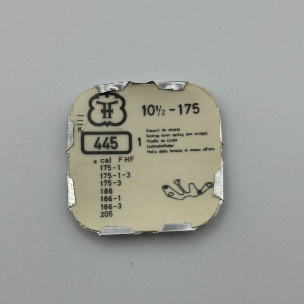 FHF 175 Setting Lever Spring - 10 1/2 - 445 - New Old Stock - Watch Parts