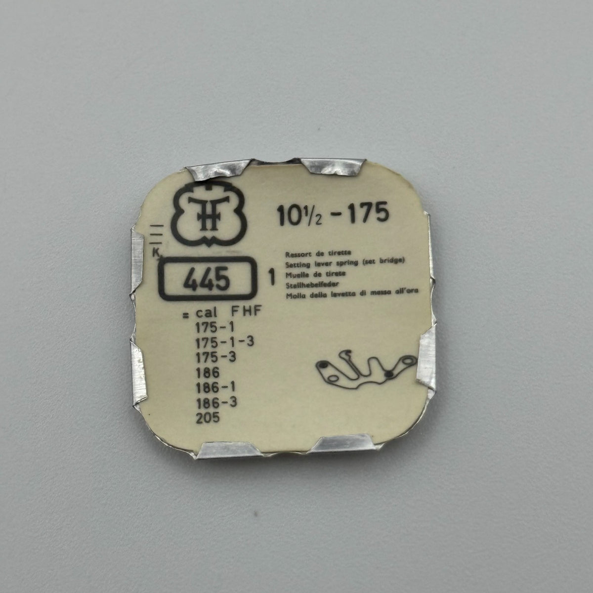 FHF 175 Setting Lever Spring - 10 1/2 - 445 - New Old Stock - Watch Parts