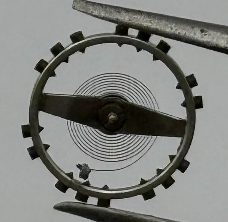 AS 1051 Balance Wheel Complete And Spring 5¼’’’ 34 M Watch Movement Parts NOS