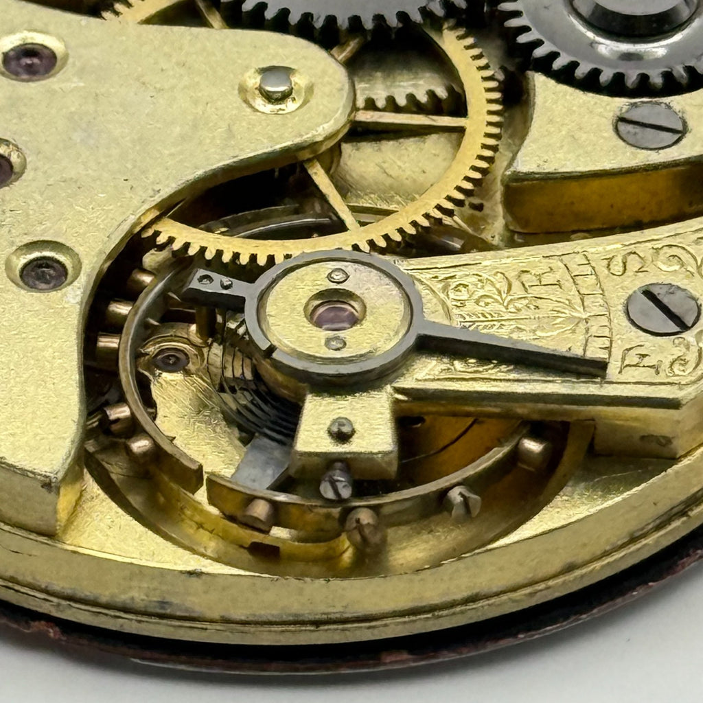 ABC Pocket Watch Movement Running Open Face 24 Hour Dial Parts Repair 40mm