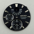 Seiko 7T65-0ACB Watch Dial Chronograph Perpetual Black Spare Parts Repair 28mm
