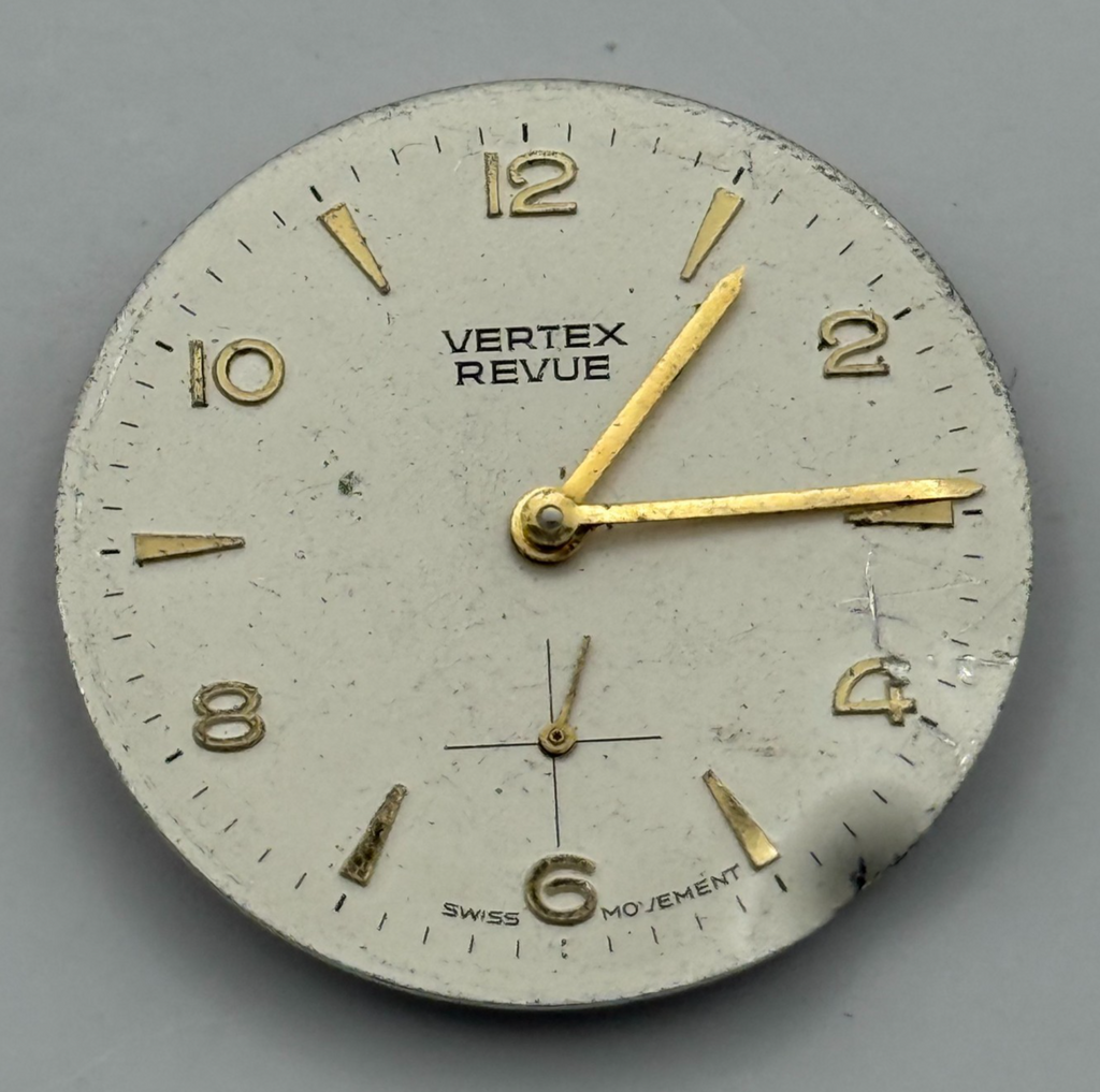Vertex Revue 77.1 Watch Movement 17 Jewels Swiss Running Manual Wind Parts 26mm