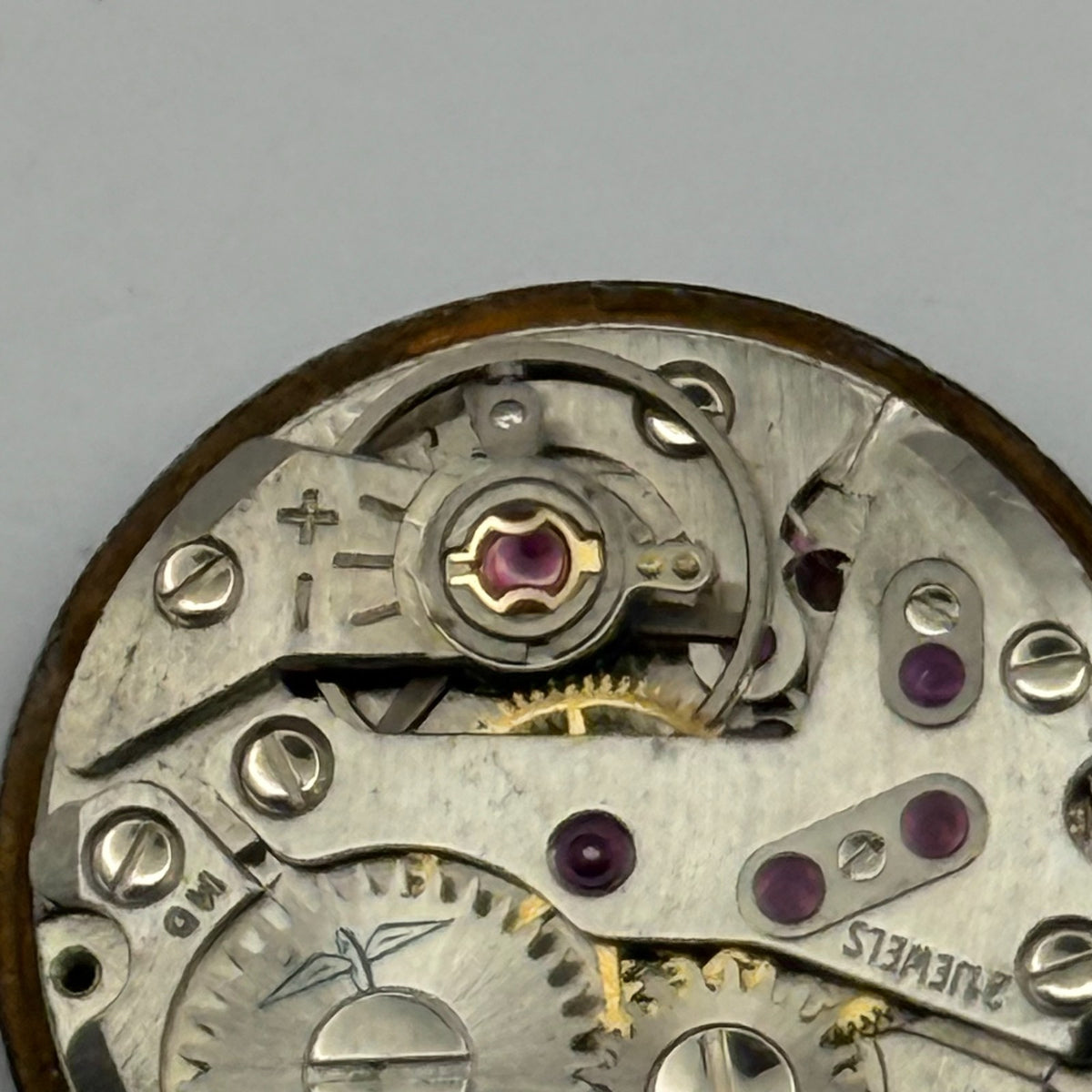 FHF 34-21 Watch Movement - Rotary Blue Dial Ladies 17.2m - For Parts / Repair