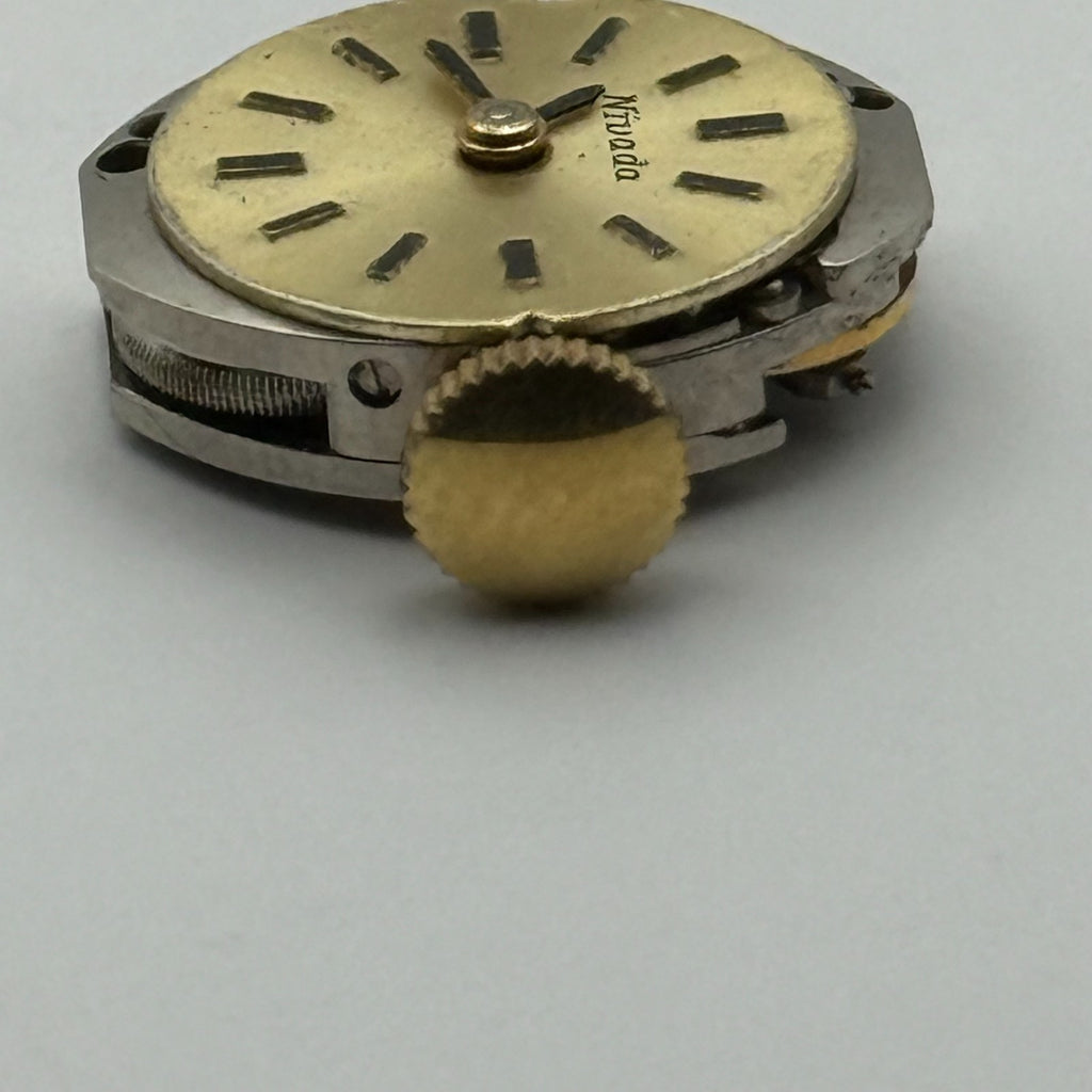 FEF 6630 Watch Movement Nivada 17 Jewels Swiss Manual Wind Parts Repair 13mm