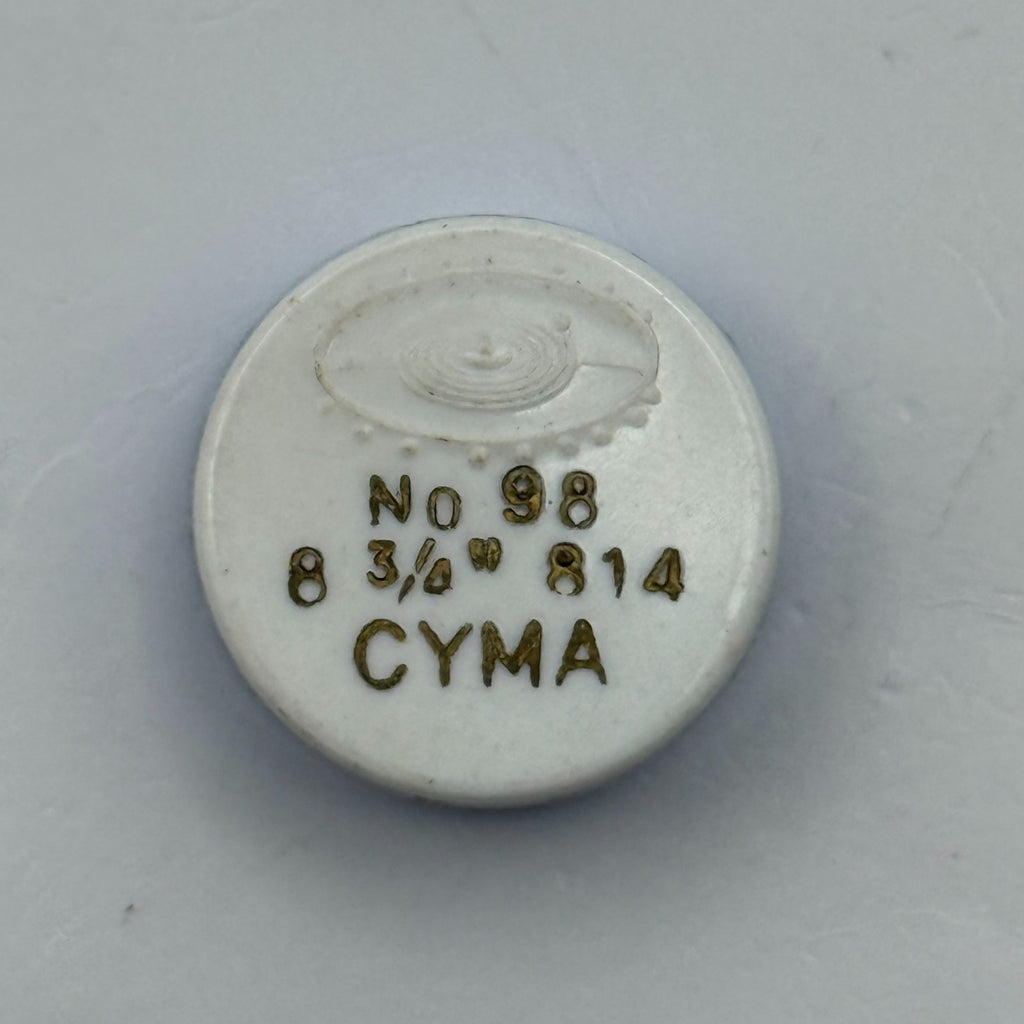 Cyma 814 Balance Wheel Complete And Spring 8¾’’’  98 Watch Movement Parts NOS