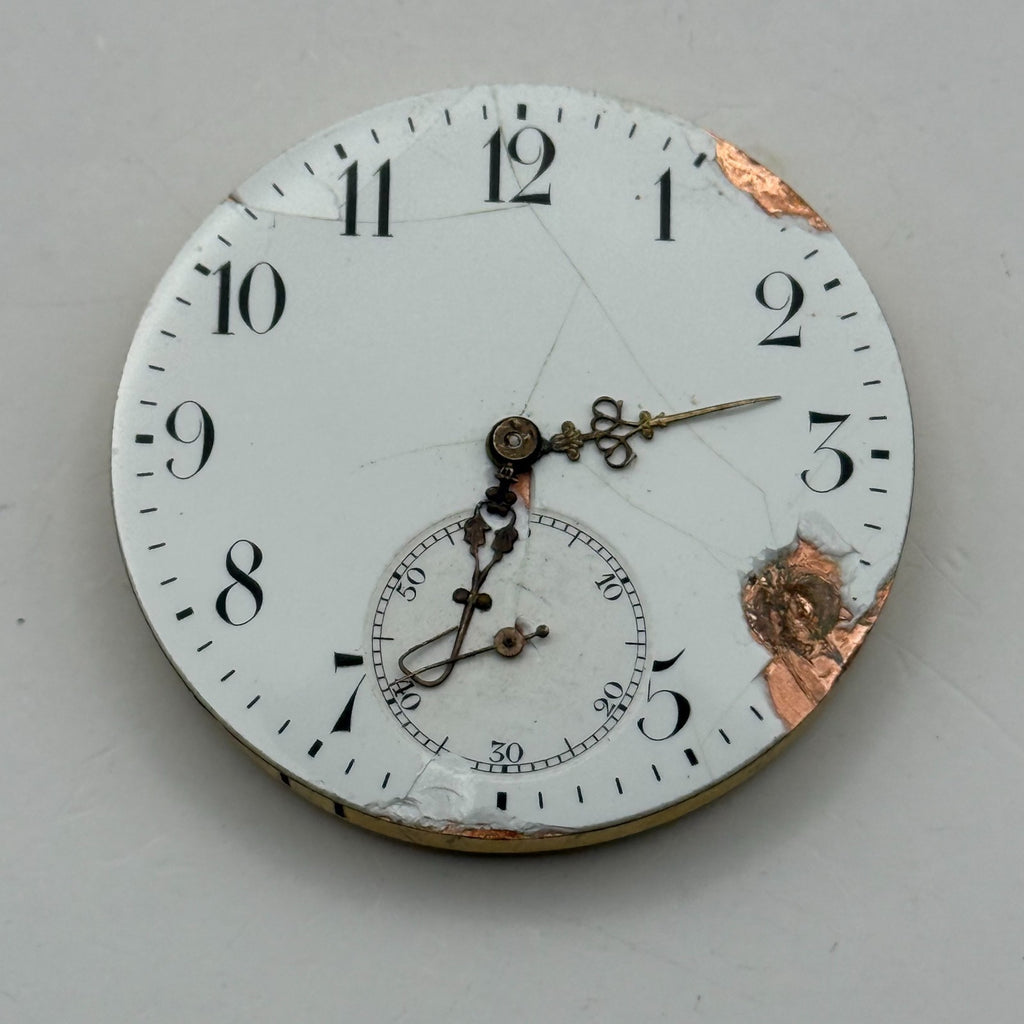 Zenith Pocket Watch Movement Open Face Patent 30751 October 18 1904 Parts 40.9mm