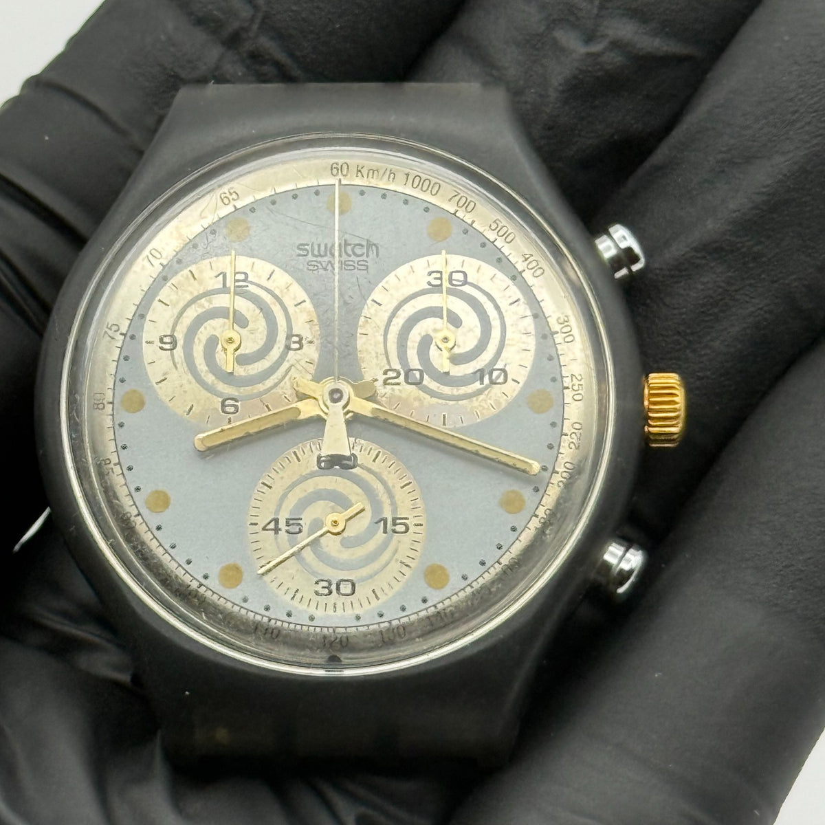 Vintage Swatch Chrono Watch SCM101 Sirio 1991 ETA Quartz Swiss 39mm Parts Repair