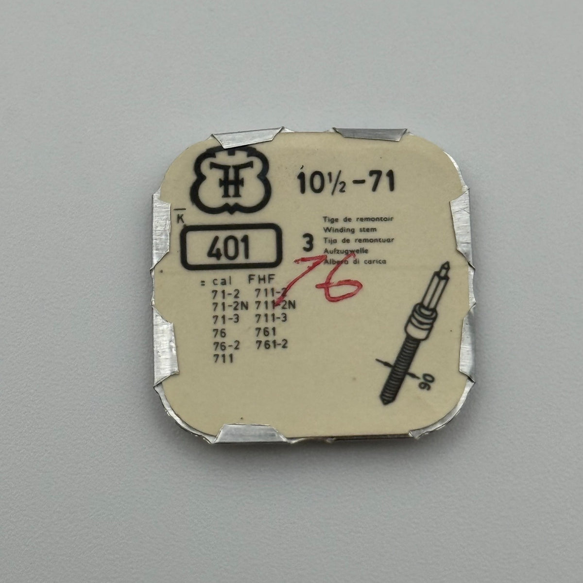 FHF 71 Winding Stem Pack Of 3 - 10 1/2 - 401 - New Old Stock - Watch Parts