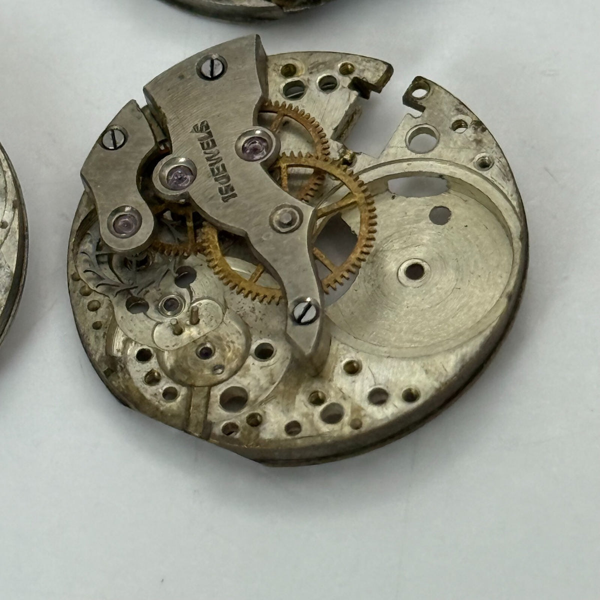 AS Watch Movement - 4x A. Schild Main Plates - For Parts / Repair
