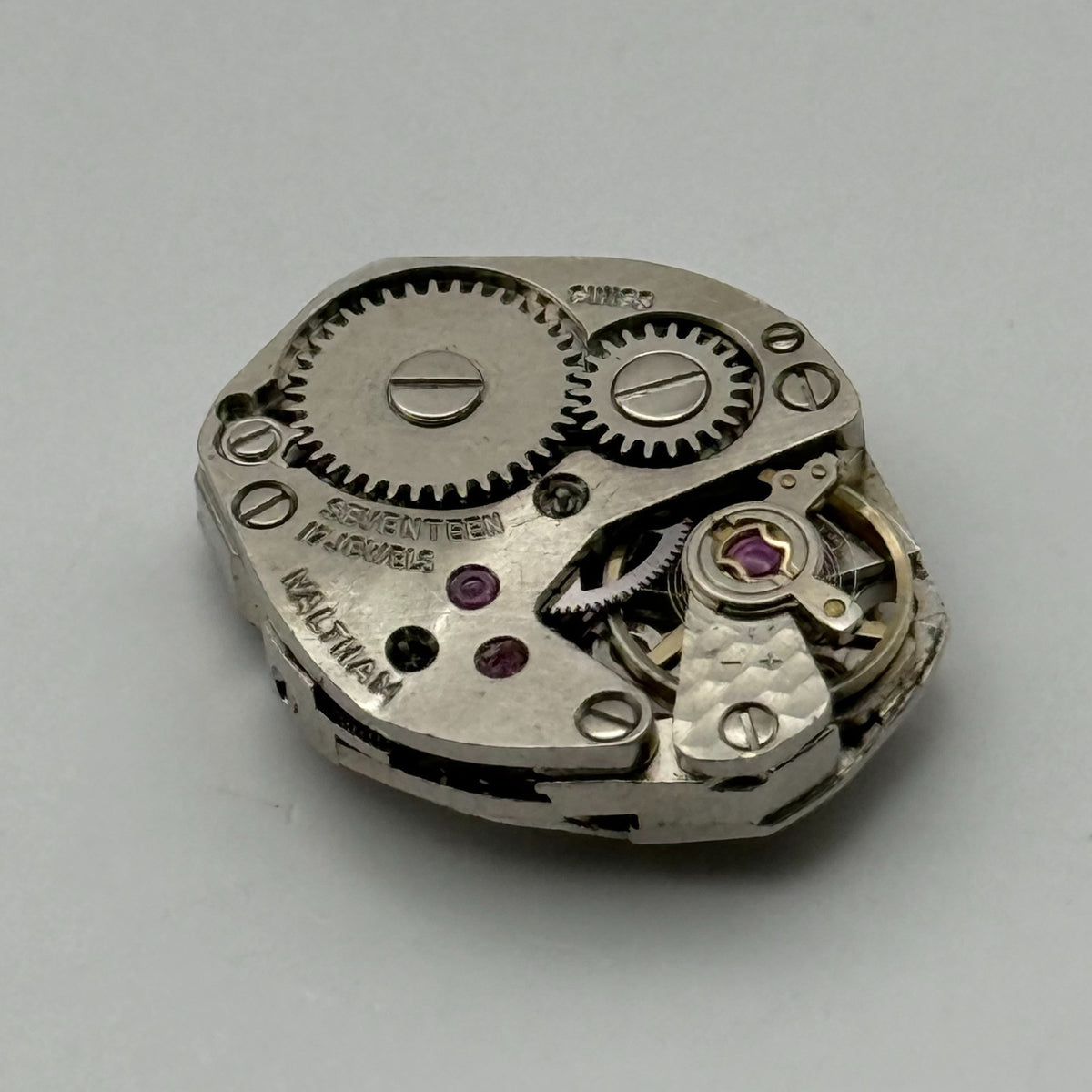 FHF 69-21 Watch Movement Waltham 17 Jewels Swiss Manual Wind Parts Repair 15.3mm