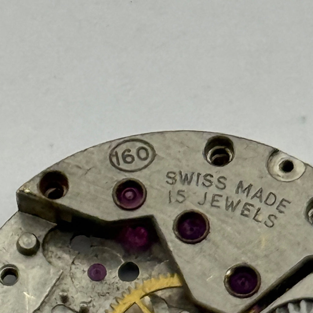 Record 160 RWT Watch Movement - For Parts / Repair
