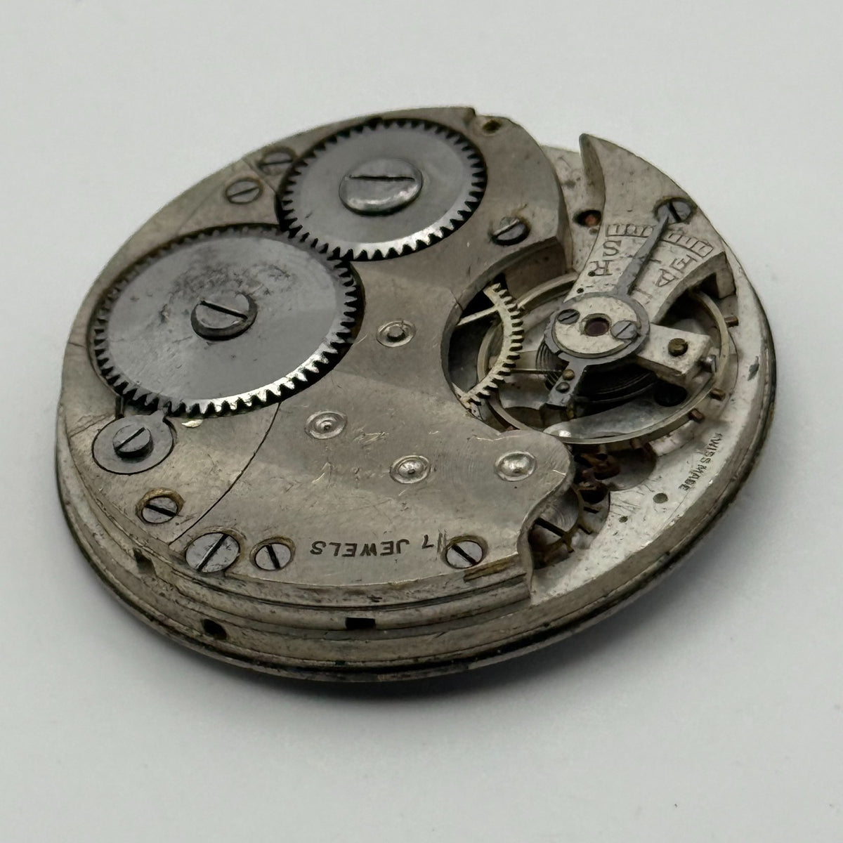Freeman’s Non Magnetic Pocket Watch Movement Open Face Sub Seconds Parts 37.9mm
