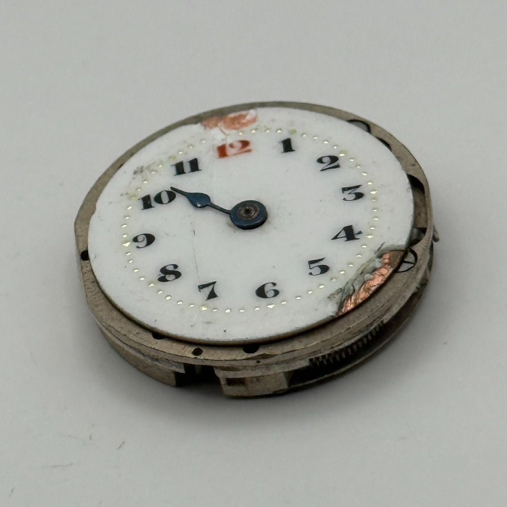 Red 12 Watch Movement - 15 Jewels - For Parts / Repair - 23.3mm