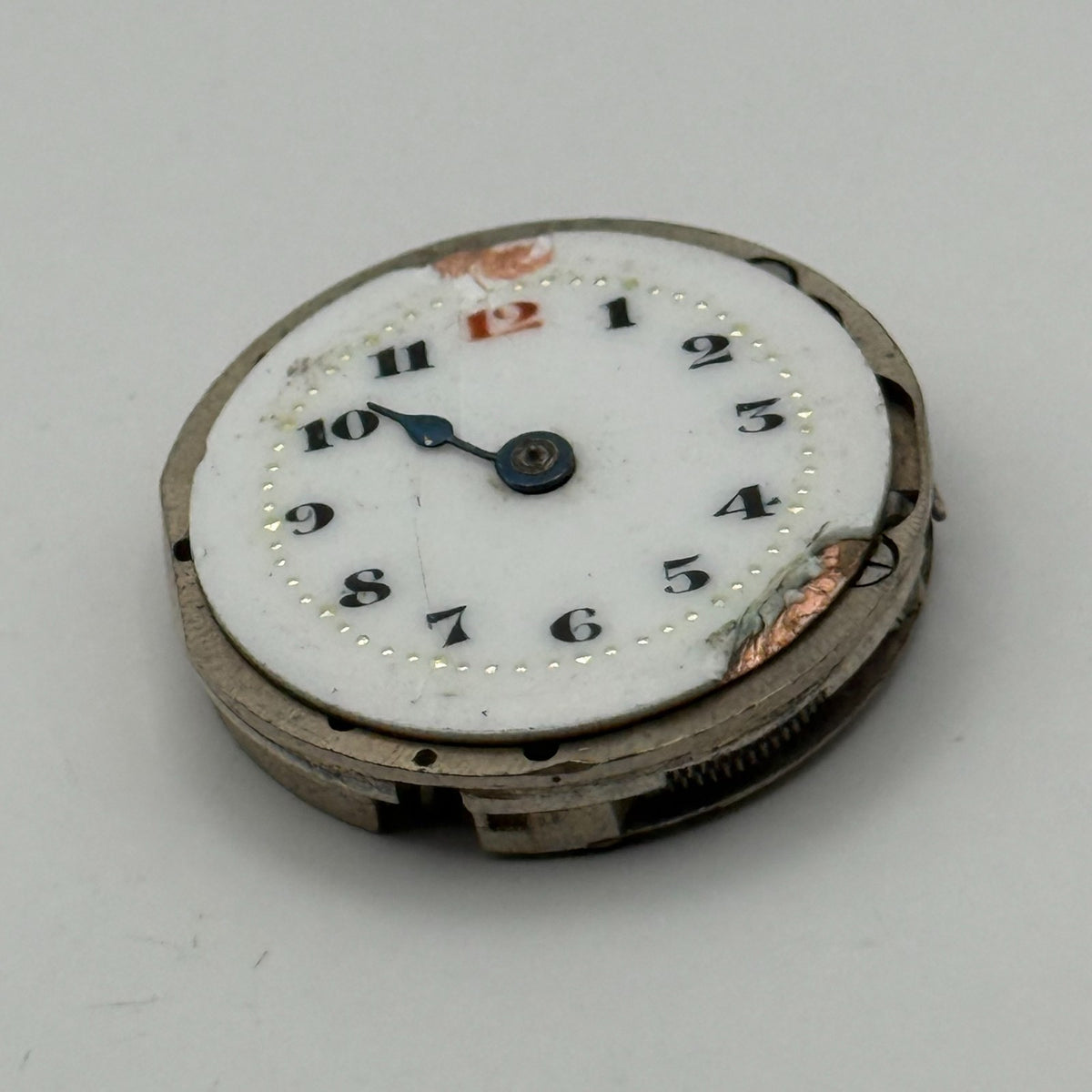 Red 12 Watch Movement - 15 Jewels - For Parts / Repair - 23.3mm