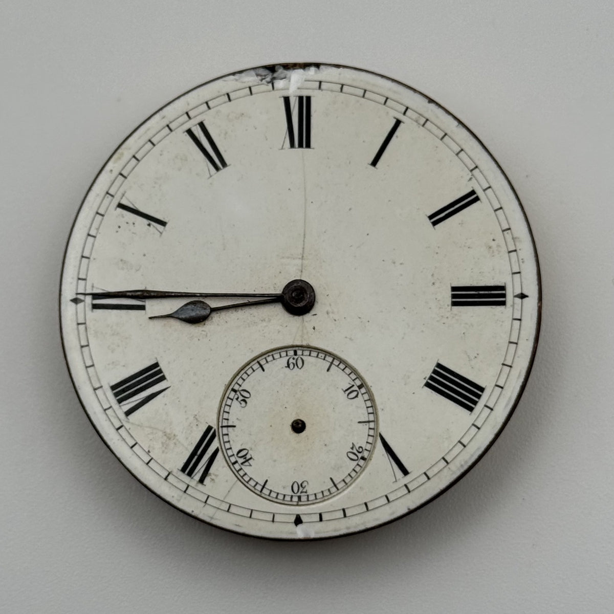 English Lever Pocket Watch Movement - Unidentified - Parts / Repair - 44.8mm
