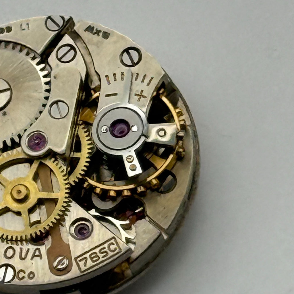 Bulova 7BSC Watch Movement Red Sweep Seconds Hand 17J Swiss Parts Repair 17.1mm