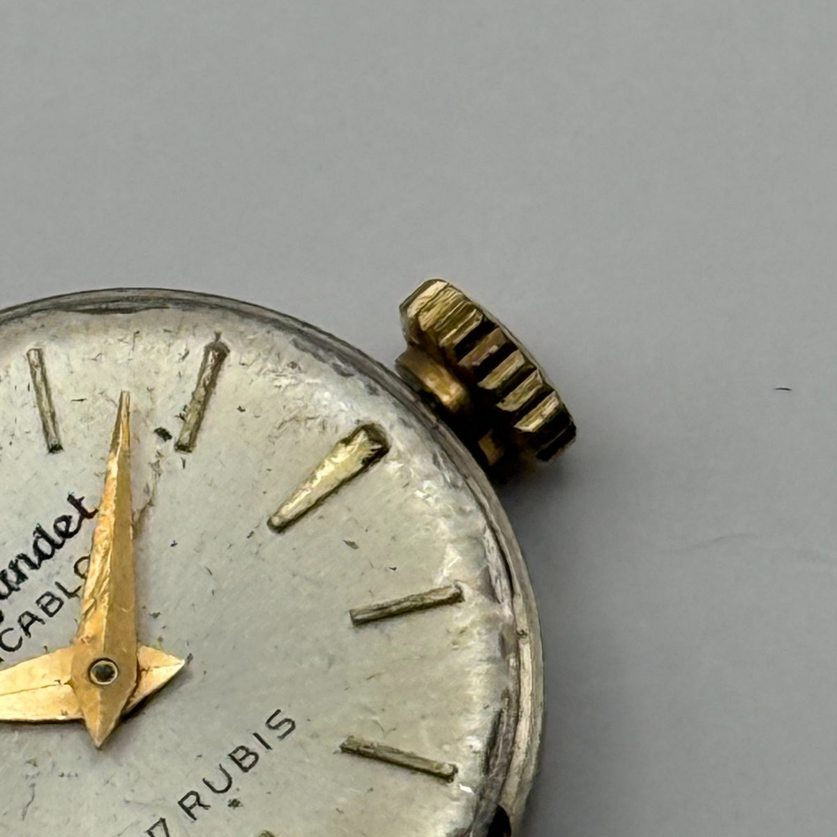 FHF 34 Watch Movement Gigandet Incabloc 17 Rubis Ladies Manual Wind Parts 17.4mm