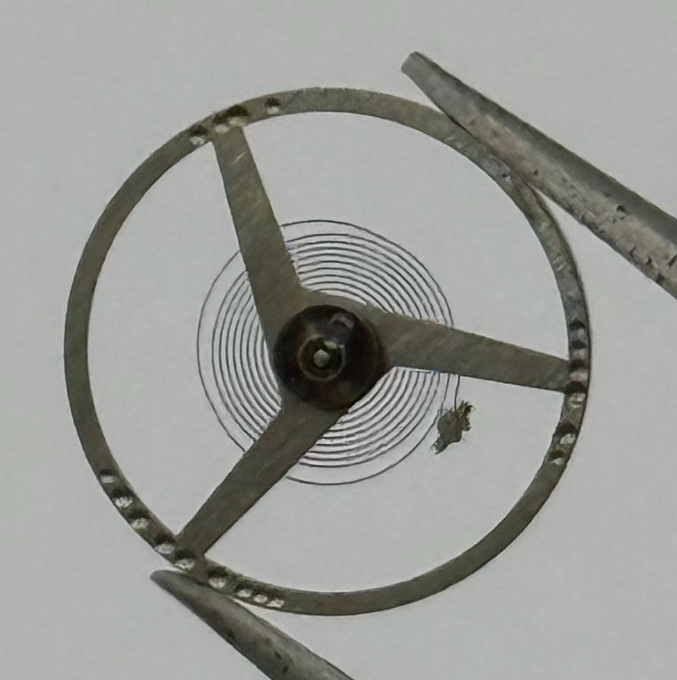 Peseux 320 Balance Wheel Complete And Spring Renata 1076 M Watch Movement Parts