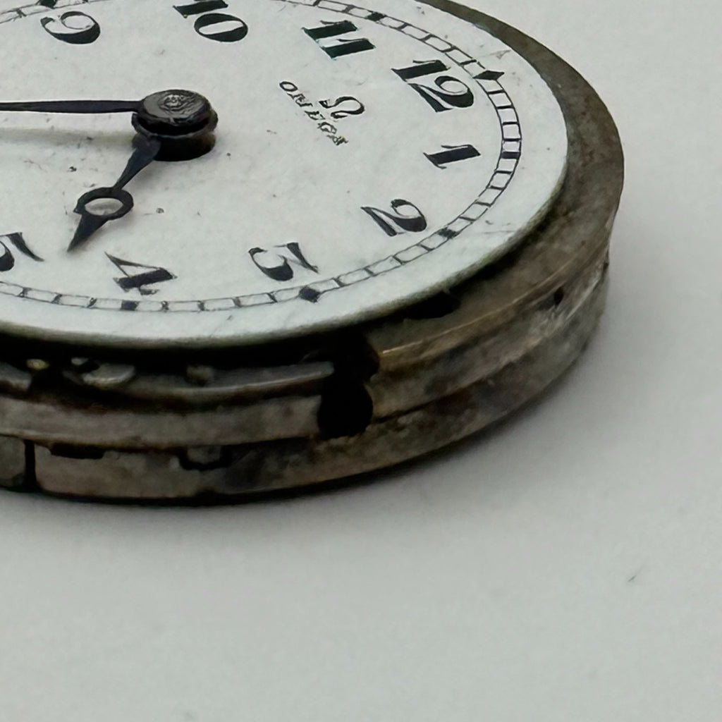 Omega 19.4S Watch Movement - Rare Calibre For Restoration Or Parts Use 19.7mm