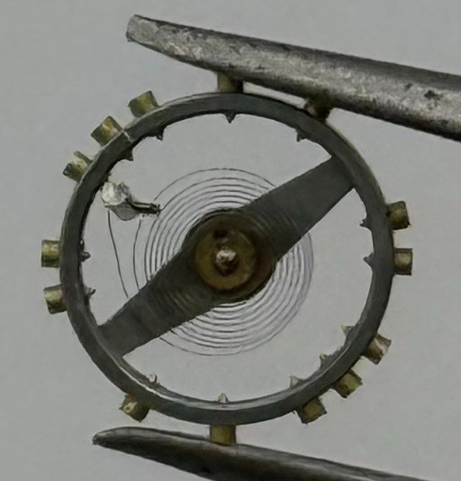 FHF 159 Balance Wheel Complete And Spring 3¾ x10’’’ Watch Movement Parts NOS
