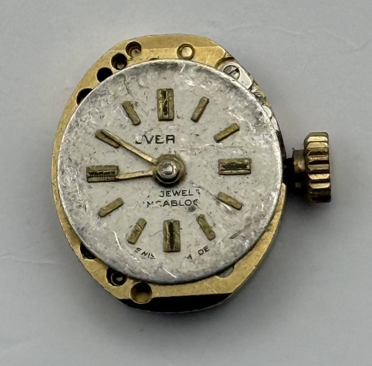 FE 68E4 Watch Movement Everite 17 Jewels Swiss Manual Wind Parts Repair 13.1mm