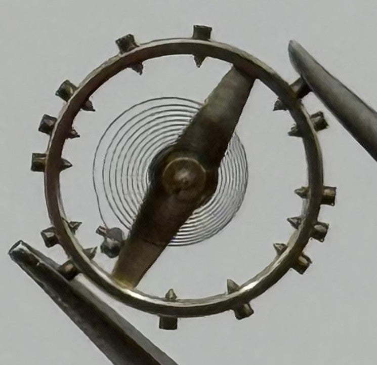 ETA 2412 Balance Wheel Complete And Spring 6¾’’’ 1257 M Watch Movement Parts NOS
