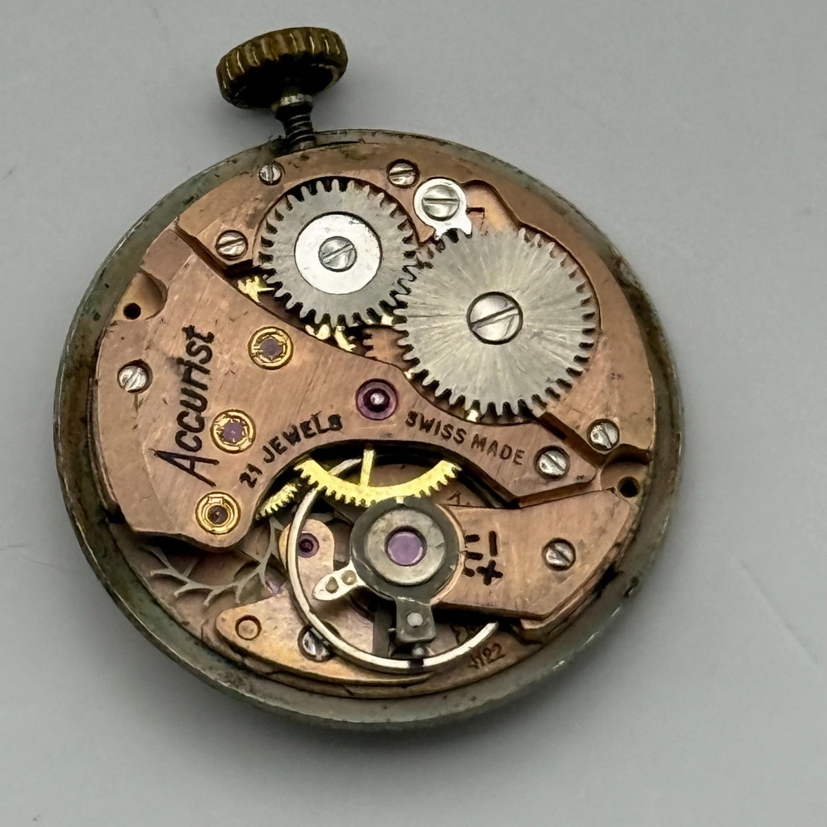 Felsa 4122 Watch Movement Accurist 21 Jewels Swiss Manual Wind Parts 17.5mm