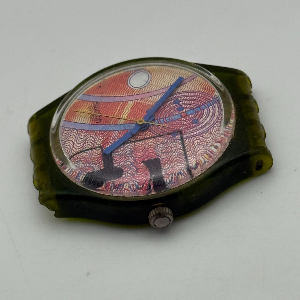 33mm Vintage 1990 Swatch Franco GG110 Watch UNTESTED PARTS REPAIR