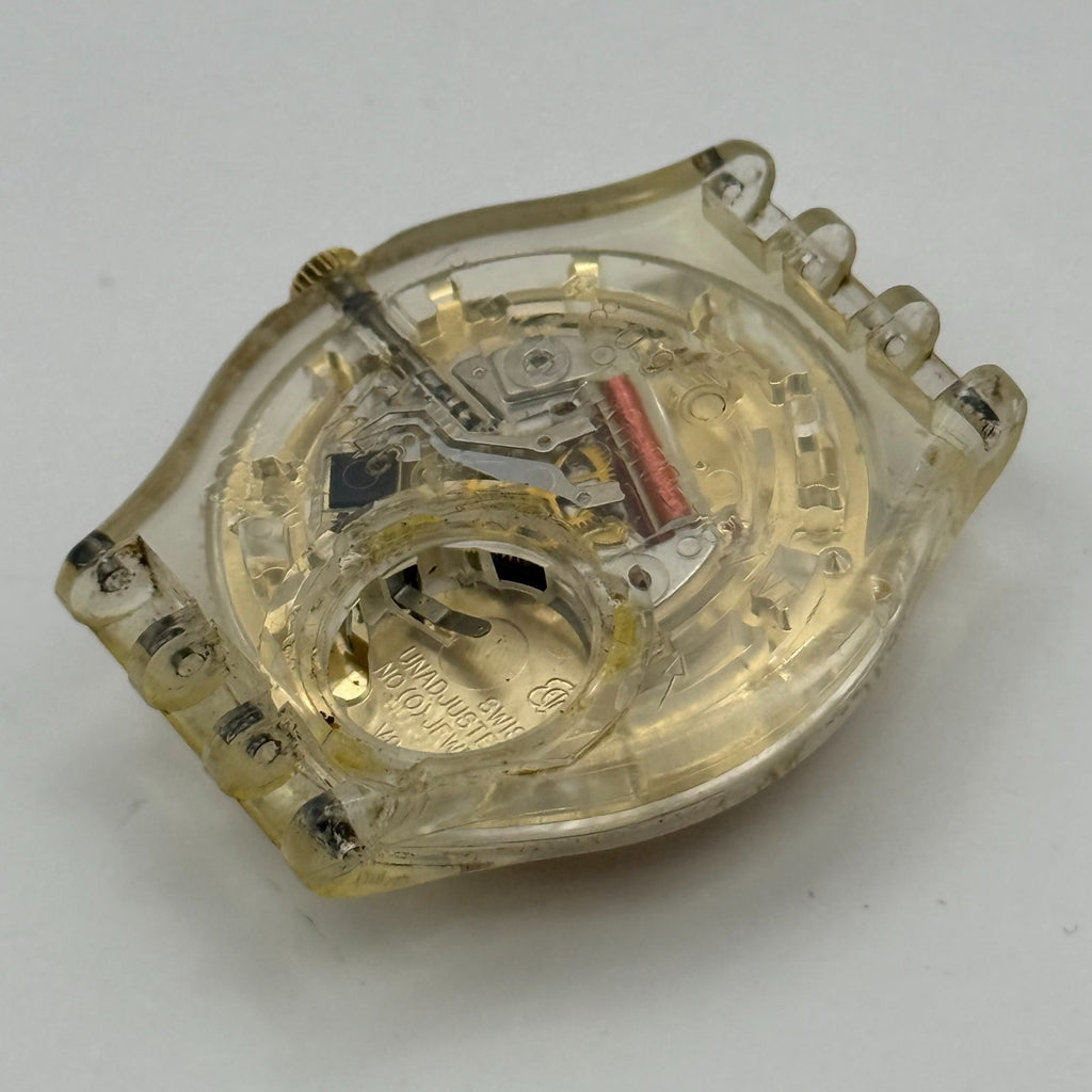 Vintage Swatch Jam Watch AG 1997 Gold Tone ETA Quartz Swiss 33mm Parts 