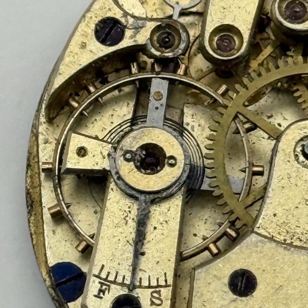 Longines Pocket Watch Movement Antique Hunter Sub Seconds Parts Repair 40.1mm