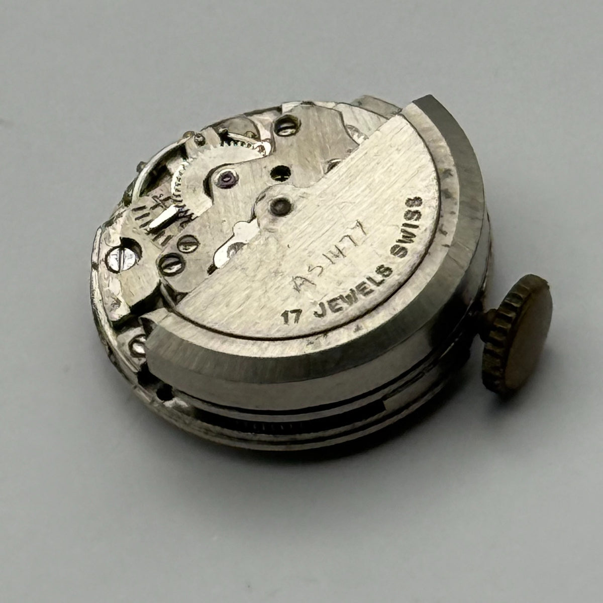AS 1477 Watch Movement A. Schild MuDu 17J Swiss Automatic Parts Repair 16.3mm