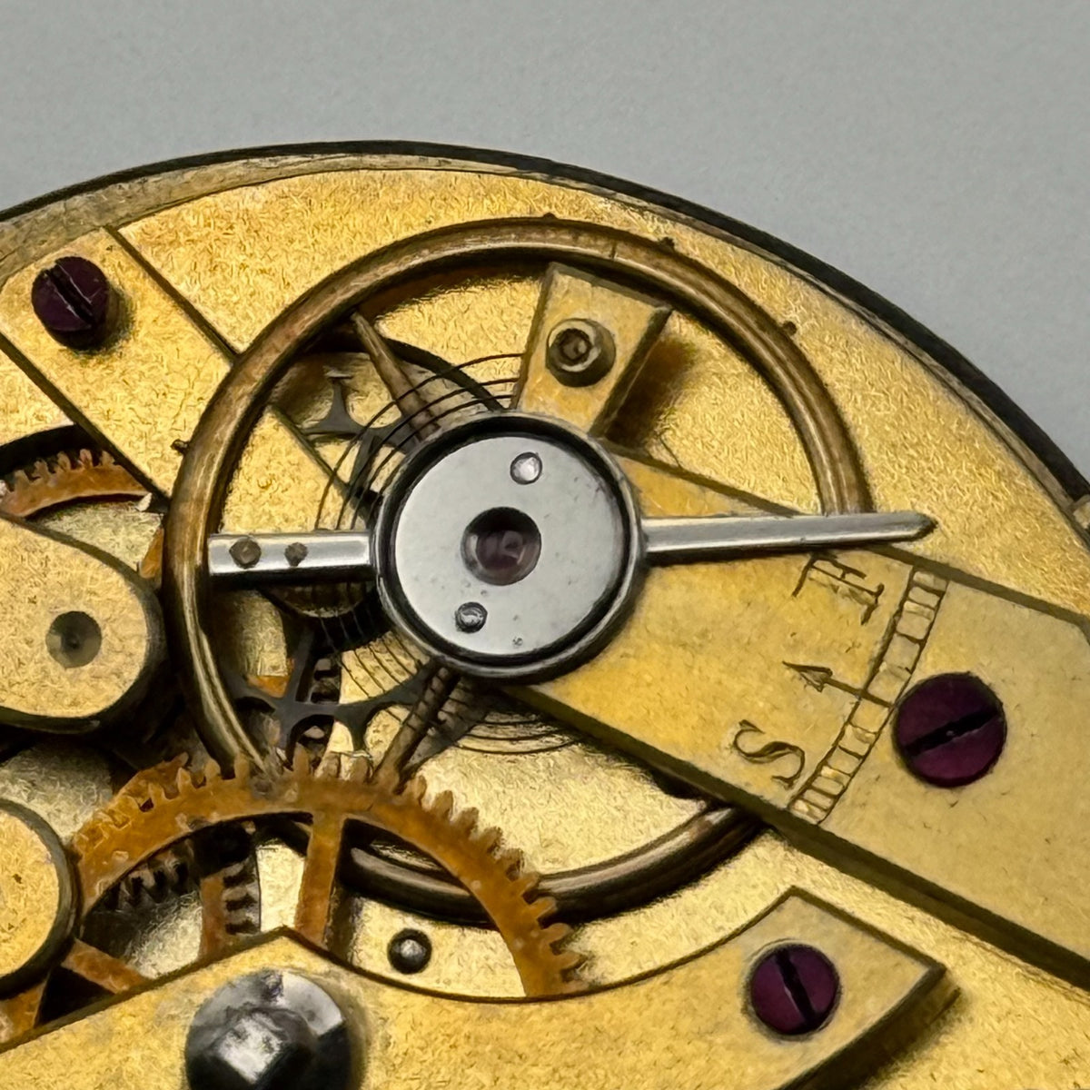 Cylinder Pocket Watch Movement - Unidentified - Antique Parts / Repair - 37.3mm