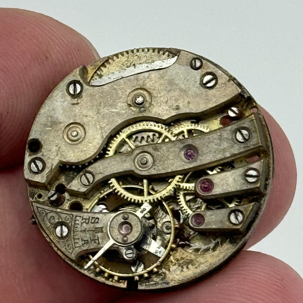 Pistol Watch Movement Vintage Swiss Manual Wind Parts Repair 23.6mm