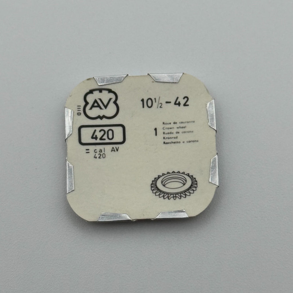 AV 42 Crown Wheel - 10 1/2 - 420 - New Old Stock - Watch Parts