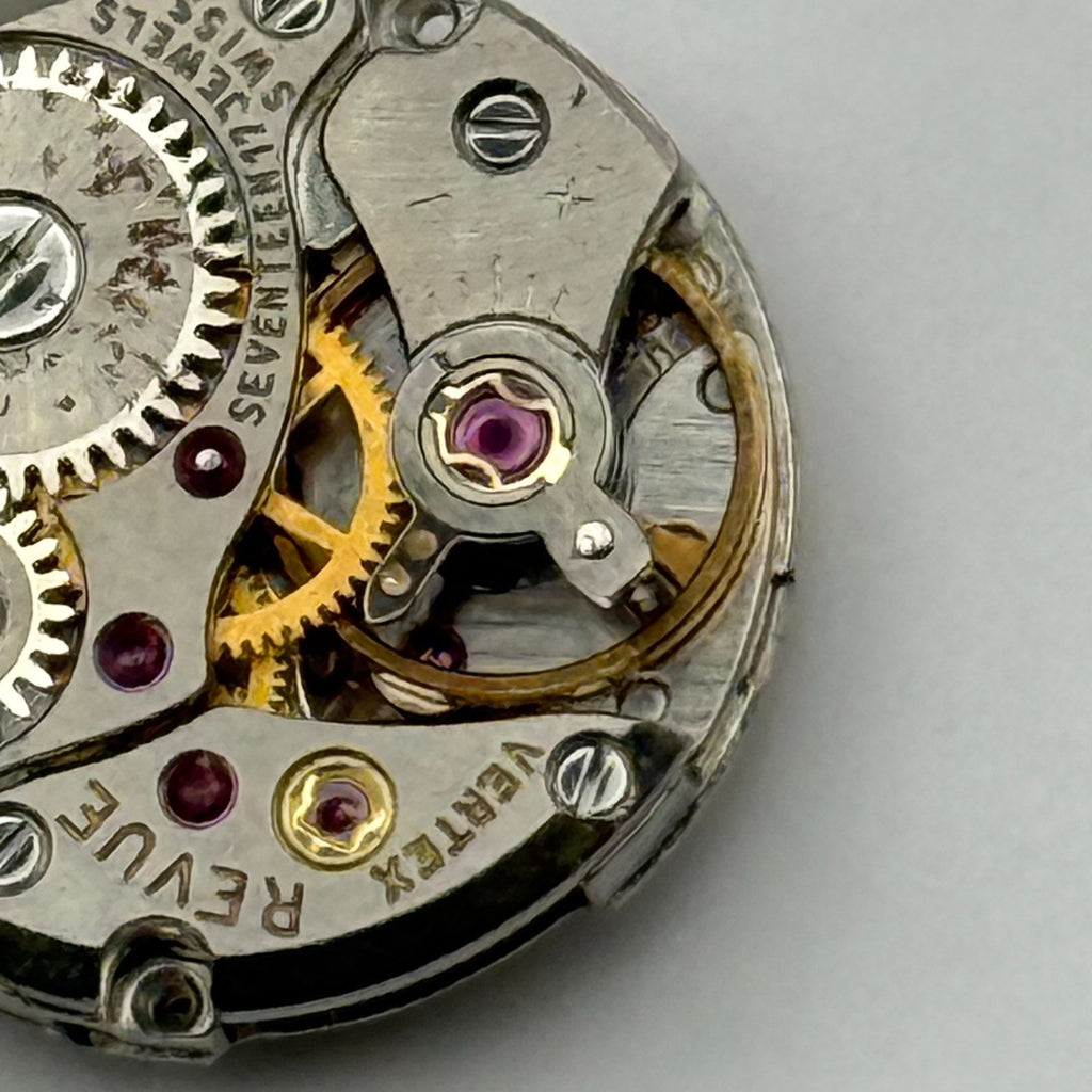 MSR D1 Watch Movement Vertex Revue 17 Jewels Swiss Manual Wind Parts 15.1mm